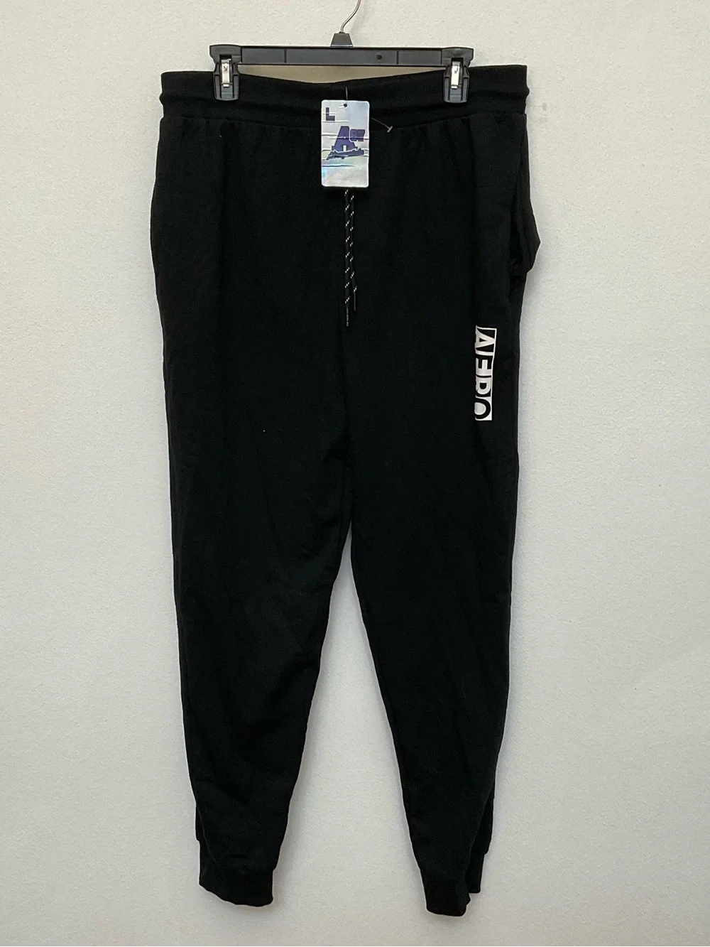 NWT Aeropostale Sleepwear Black Jogger Sweatpants Size Large Comfy Lounge